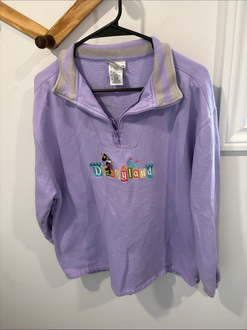 Vintage Disneyland purple half zip sweater